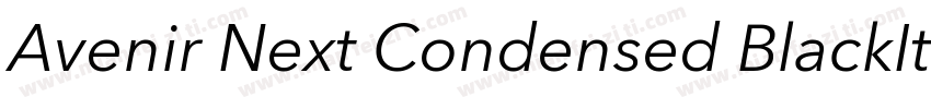 Avenir Next Condensed BlackItalic字体转换